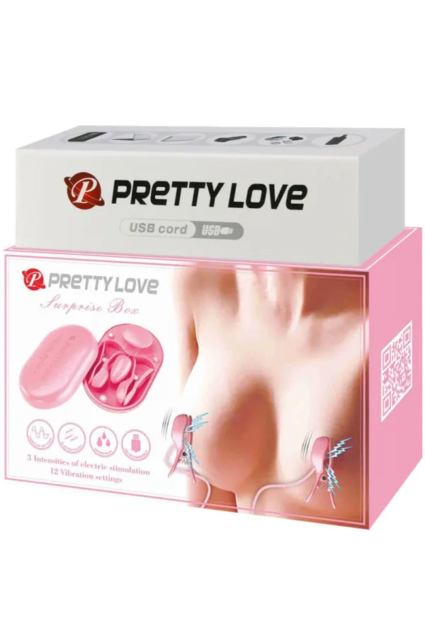 Überraschungsbox Rosa Elektrostimulationspinzette von Pretty Love Flirtation kaufen - Fesselliebe