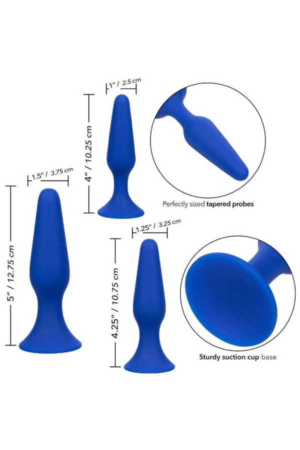 Admiral Kit 3 Analplug Blau von Calexotics kaufen | Fesselliebe