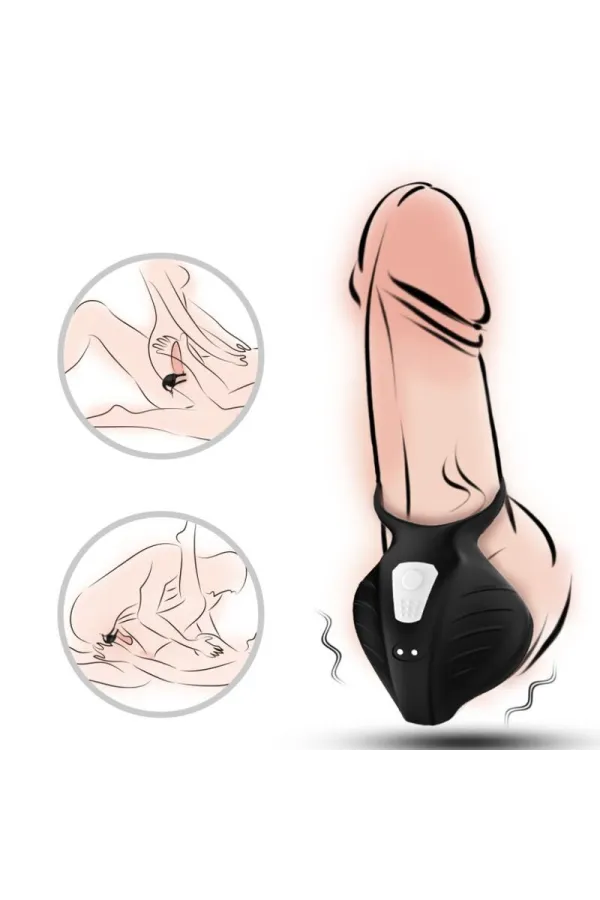 Manta Scrotum Vibrator Ring Schwarz von Armony For Him kaufen - Fesselliebe