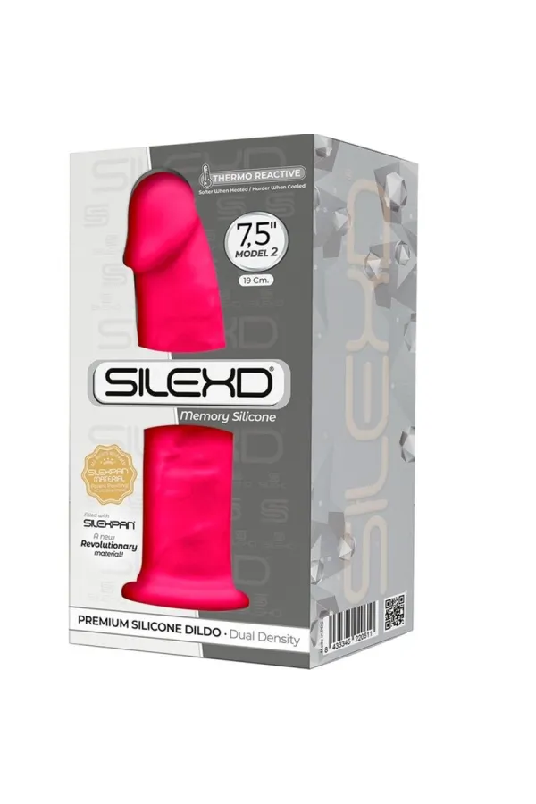 Modell 2 Realistischer Penis Premium Silexpan Silikon Fuchsia 19 cm von Silexd kaufen - Fesselliebe