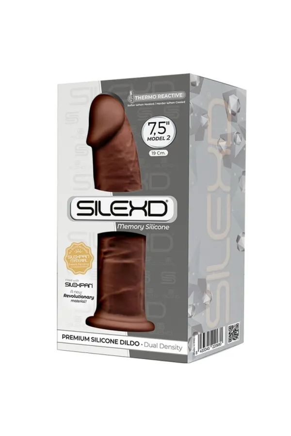 Modell 2 Realistischer Penis Premium Silexpan Silikon Braun 19 cm von Silexd kaufen - Fesselliebe