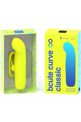 Bcute Curve Infinite Klassischer Wiederaufladbarer Silikonvibrator Gelb von B Swish