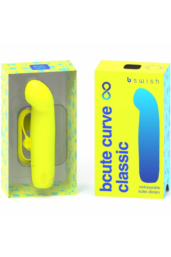Bcute Curve Infinite Klassischer wiederaufladbarer Silikonvibrator Gelb von B Swish kaufen | Fesselliebe
