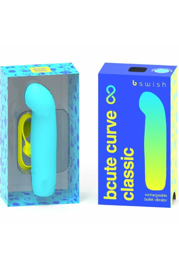 Bcute Curve Infinite Klassischer Wiederaufladbarer Vibrator aus Blauem Silikon von B Swish