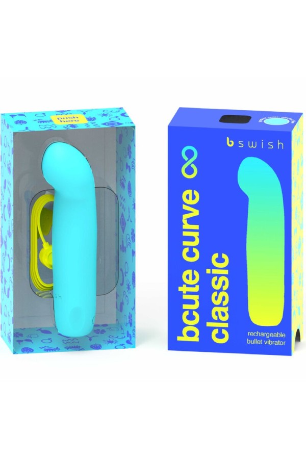Bcute Curve Infinite Klassischer wiederaufladbarer Vibrator aus Blauem Silikon von B Swish kaufen | Fesselliebe