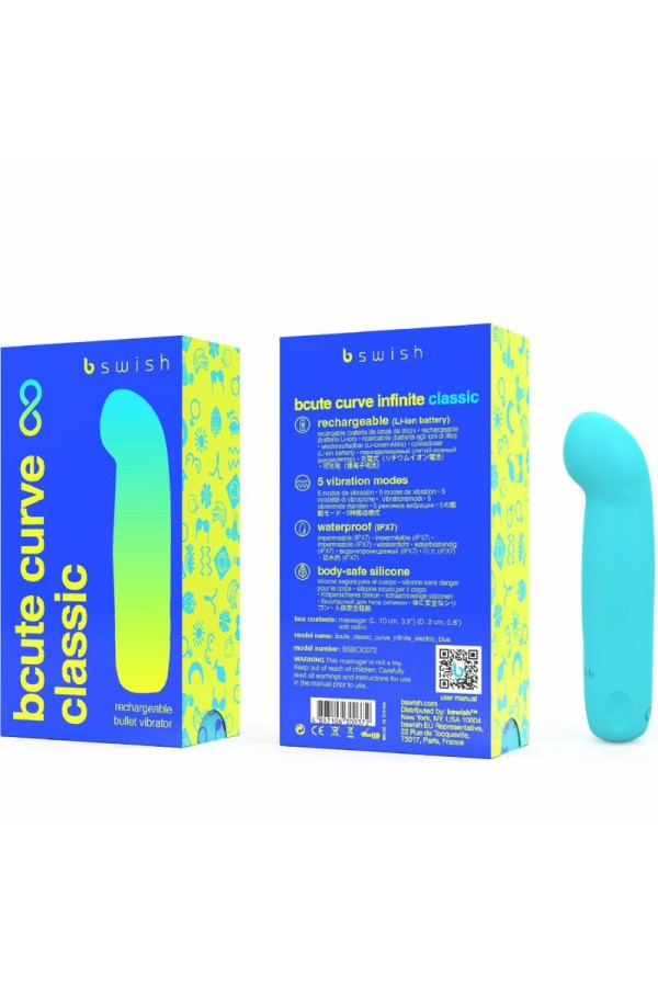 Bcute Curve Infinite Klassischer wiederaufladbarer Vibrator aus Blauem Silikon von B Swish kaufen | Fesselliebe
