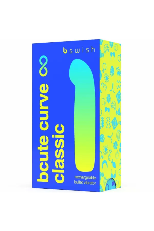 Bcute Curve Infinite Klassischer Wiederaufladbarer Vibrator aus Blauem Silikon von B Swish