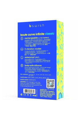 Bcute Curve Infinite Klassischer wiederaufladbarer Vibrator aus Blauem Silikon von B Swish kaufen | Fesselliebe