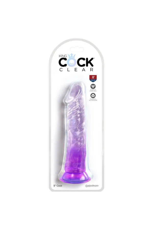 King Cock Clear - Realistischer Penis 19,7 Cm Lila von King Cock kaufen - Fesselliebe