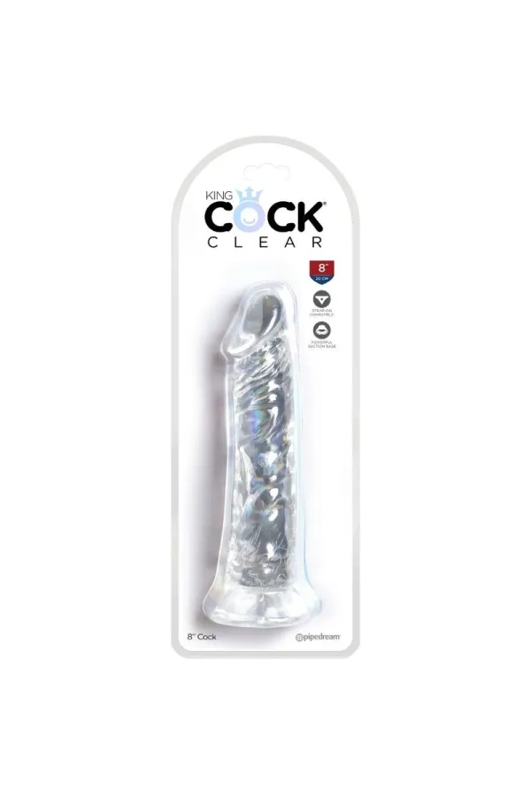 Realistischer Dildo 19,7 cm transparent von King Cock kaufen - Fesselliebe