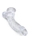 Realistisch gebogener Dildo mit Hoden 16,5 cm transparent von King Cock kaufen - Fesselliebe