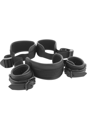 Meisterposition mit 4 Noprene-Gefüttert Handschellen von Fetish Submissive Bondage kaufen | Fesselliebe