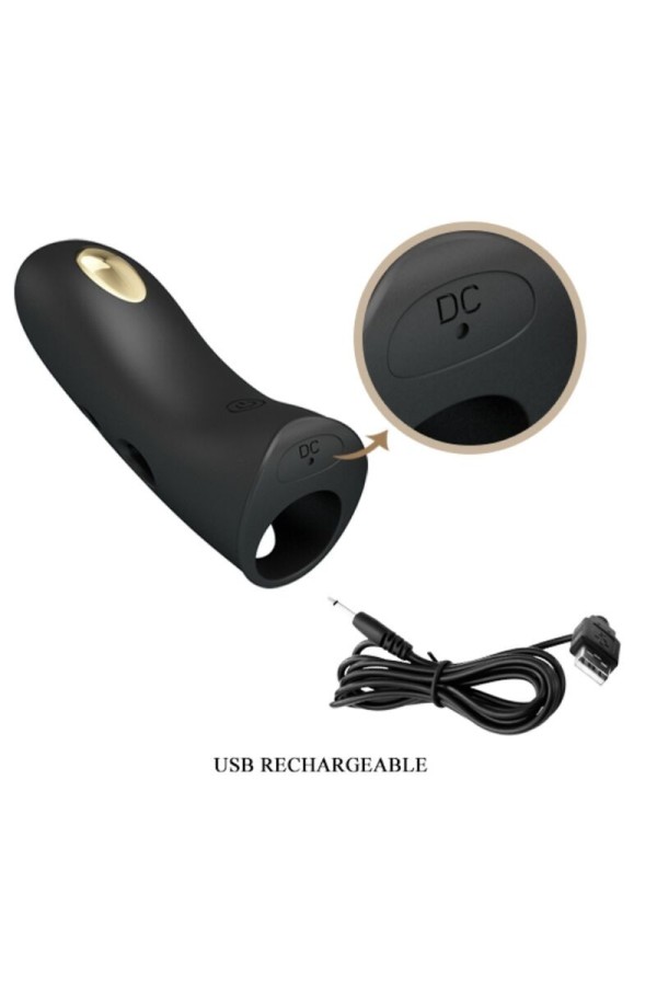 Marico Schwarze Elektrostimulator-Fingerhülle von Pretty Love Male kaufen | Fesselliebe