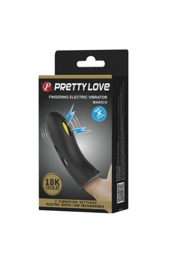 Marico Schwarze Elektrostimulator-Fingerhülle von Pretty Love Male kaufen | Fesselliebe