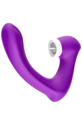 Secretkiss Leckt Vibrierenden Clit und Vibrator, Gebogen Lila von Armony Stimulators