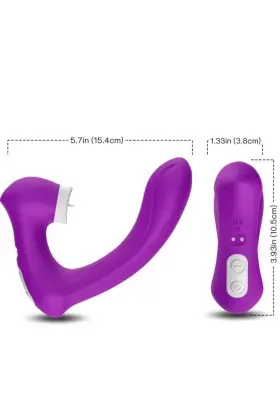 Secretkiss Leckt Vibrierenden Clit und Vibrator, Gebogen Lila von Armony Stimulators