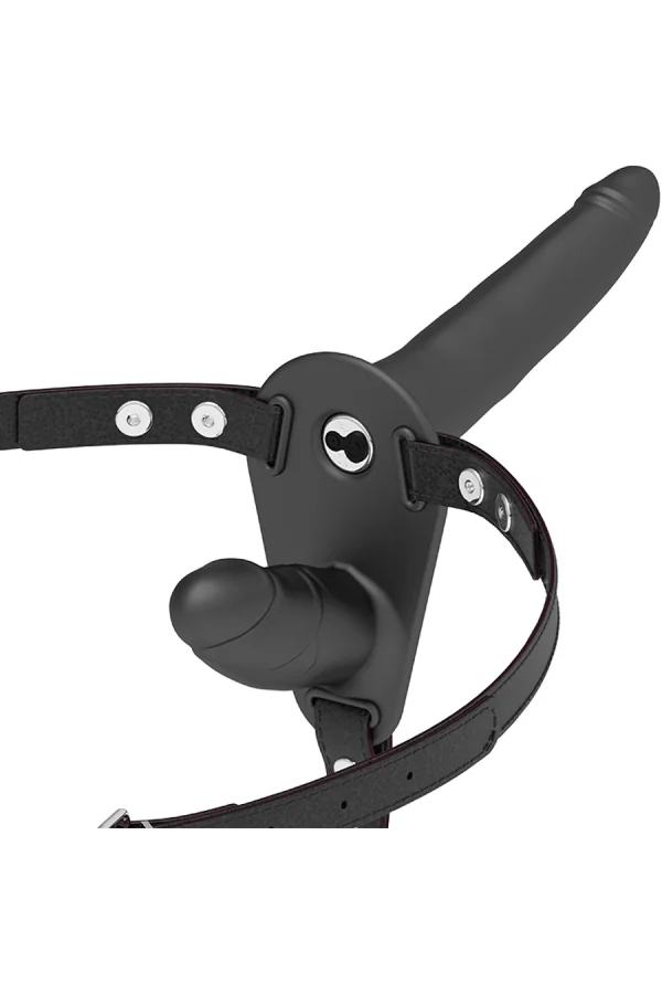 Harness Doppel Penetration Vibrator Schwarz von Fetish Submissive Harness kaufen - Fesselliebe