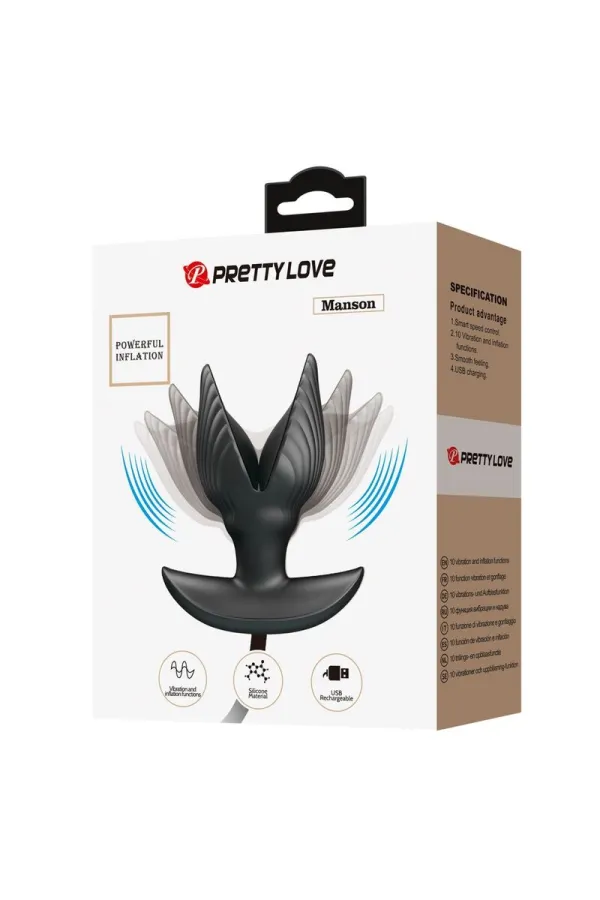 Aufblasbarer & Wiederaufladbarer Analplug mit Vibration von Pretty Love Bottom kaufen - Fesselliebe