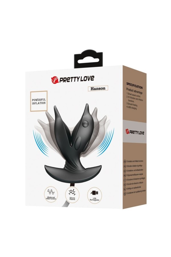 Aufblasbarer & wiederaufladbarer Delfin Analsplug von Pretty Love Bottom kaufen | Fesselliebe