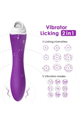 Fairyland Leckt Vibrierenden Clit und Vibrator Lila von Armony Stimulators