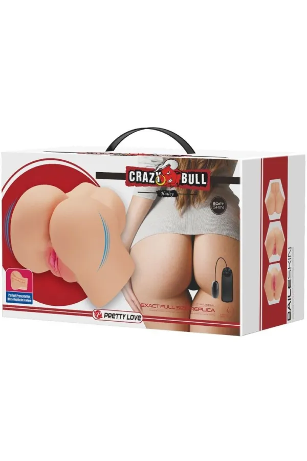 CRAZY BULL - REALISTISCHER VAGINA- UND ANUS-VIBRATOR HAILEY kaufen - Fesselliebe