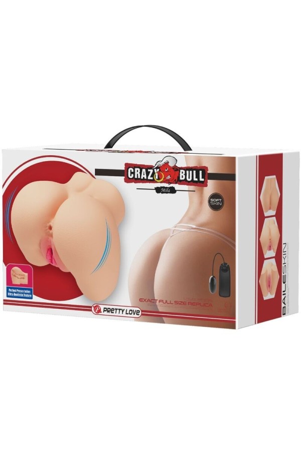 Realistischer Vagina- und Anus-Mila-Vibrator von Crazy Bull kaufen | Fesselliebe