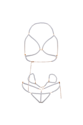 BH-Armbnder und Perlen-Tanga-Set von Leg Avenue Kink kaufen | Fesselliebe
