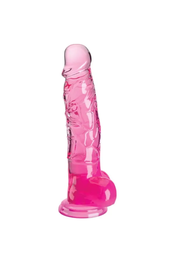 Realistischer Dildo mit Hoden 16,5 cm rosa von King Cock kaufen - Fesselliebe