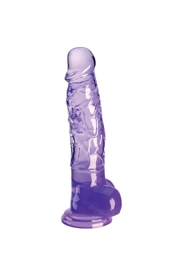 King Cock Clear - Realistischer Penis mit Kugeln 16,5 Cm Lila von King Cock kaufen - Fesselliebe