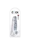 Realistischer Dildo mit Hoden 16,5 cm transparent von King Cock kaufen - Fesselliebe