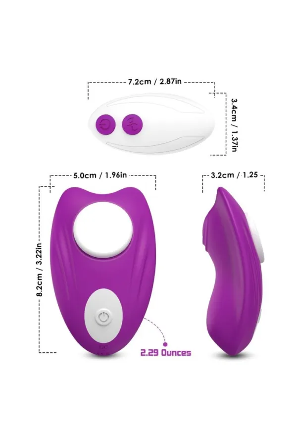 Butterfly Tragbares Höschen Vibrator mit Fernbedienung Lila von Armony Wearables kaufen - Fesselliebe