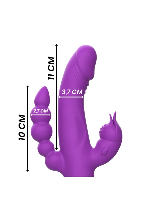 Casanova Vibrator Rabbit Silicone Triple Engine Purple von Intense Fun kaufen - Fesselliebe