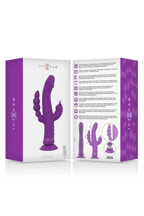 Casanova Vibrator Rabbit Silicone Triple Engine Purple von Intense Fun kaufen - Fesselliebe