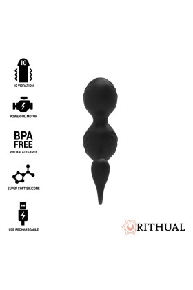 Nisha - wiederaufladbare Vibrierende Kegelblle Schwarz von Rithual kaufen | Fesselliebe