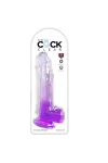 King Cock Clear - Dildo mit Hoden 20,3 Cm Lila kaufen - Fesselliebe