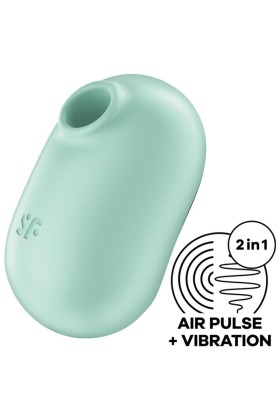 Pro To Go 2 Doppelter Luftpulsstimulator & Vibrator Grün von Satisfyer Air Pulse kaufen | Fesselliebe