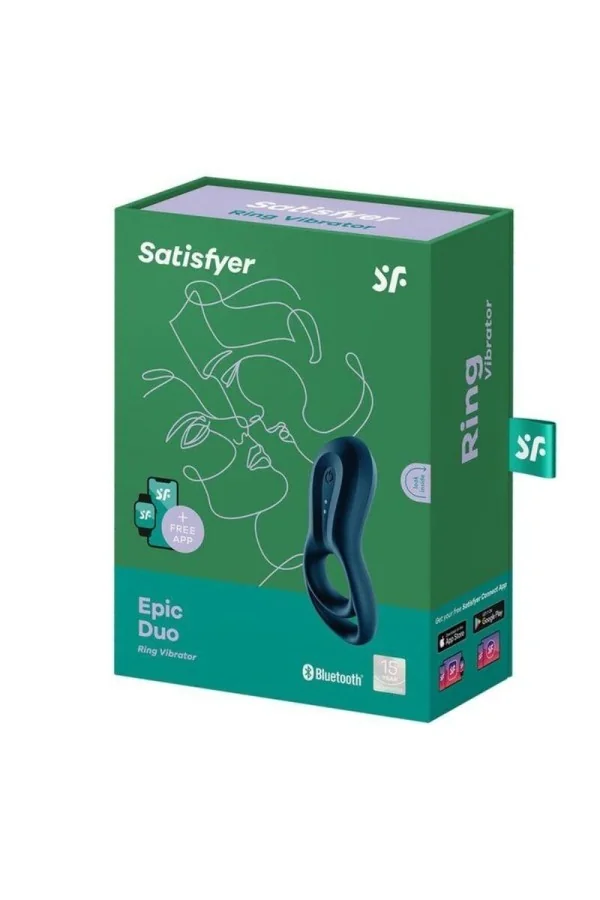 Epic Duo Ringvibrator Blau von Satisfyer Connect kaufen - Fesselliebe