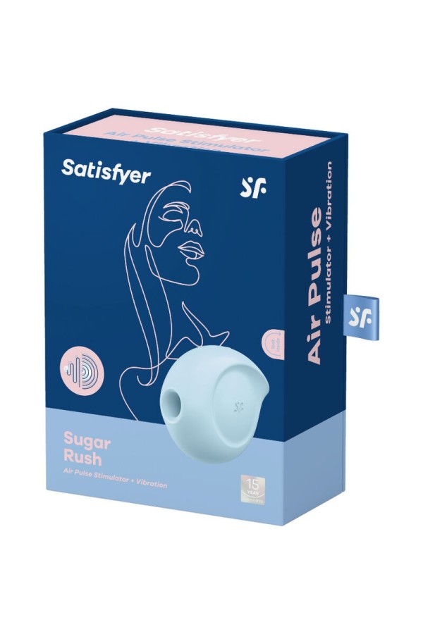 Sugar Rush Air Pulse Stimulator & Vibrator Blau von Satisfyer Air Pulse kaufen | Fesselliebe