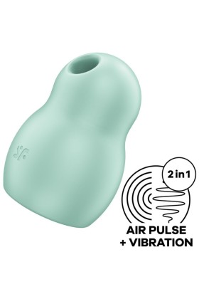 Pro To Go 1 Doppelter Luftpulsstimulator & Vibrator Grün von Satisfyer Air Pulse kaufen | Fesselliebe