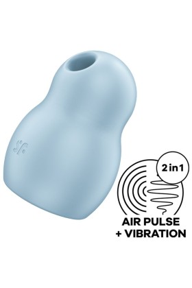 Pro To Go 1 Doppelter Luftpulsstimulator & Vibrator Blau von Satisfyer Air Pulse kaufen | Fesselliebe
