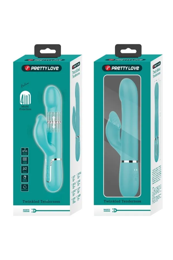 PRETTY LOVE - RABBIT VIBRATOR PEARLS AQUA GREEN kaufen - Fesselliebe