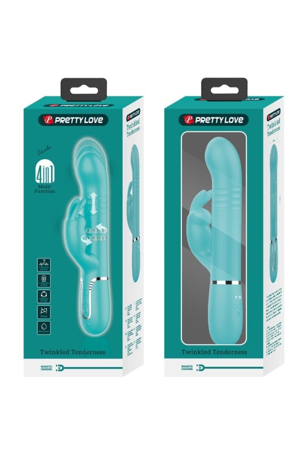 Coale Rabbit Vibrator Perlen Aquagrün von Pretty Love Flirtation kaufen | Fesselliebe