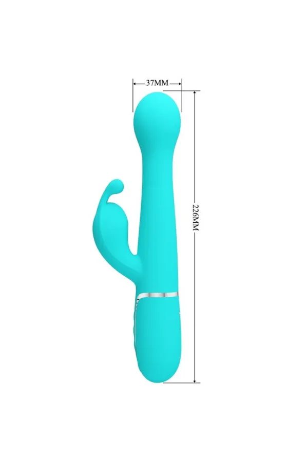 PRETTY LOVE - DEJON RABBIT VIBRATOR 3 IN 1 MULTIFUNKTIONS-AQUAGRÜN kaufen - Fesselliebe