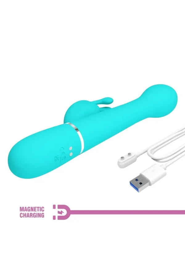 PRETTY LOVE - DEJON RABBIT VIBRATOR 3 IN 1 MULTIFUNKTIONS-AQUAGRÜN kaufen - Fesselliebe