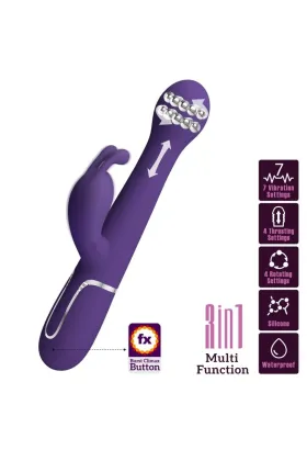 Dejon Rabbit Vibrator 3 in 1 Multifunktions-Lila von Pretty Love Flirtation