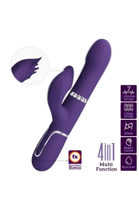 Zalin Rabbit Vibrator Perlen 4 in 1 Lila von Pretty Love Flirtation