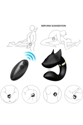 Fox Vibrator für Paare mit Fernbedienbares Schwarz von Armony For Couples