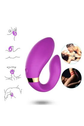 Crescent Vibrator für Paare, Fernbedienung, Lila von Armony For Couples