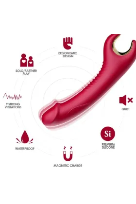 Prince Dildo Vibrator & Rotator Rot von Armony Vibrators