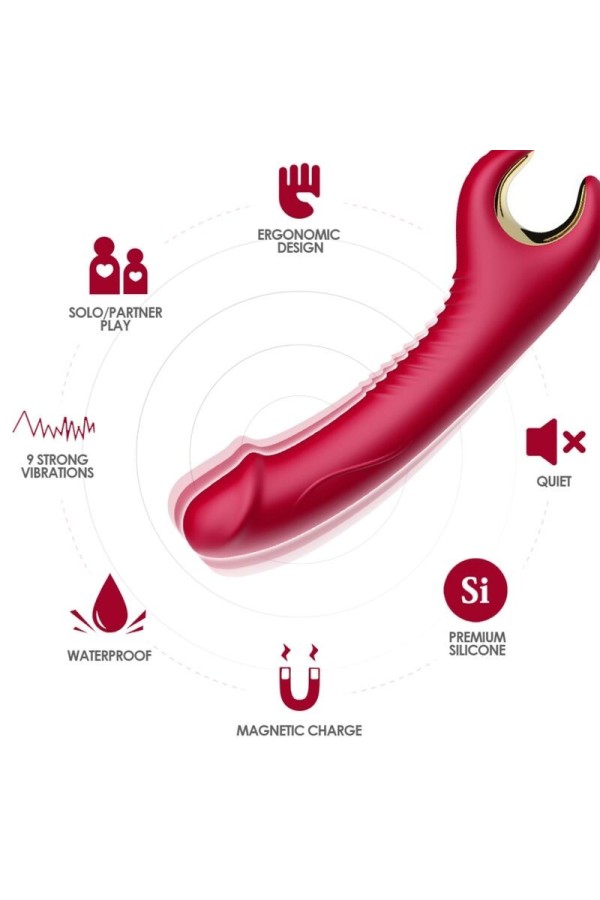 Prince Dildo Vibrator & Rotator Rot von Armony Vibrators kaufen | Fesselliebe